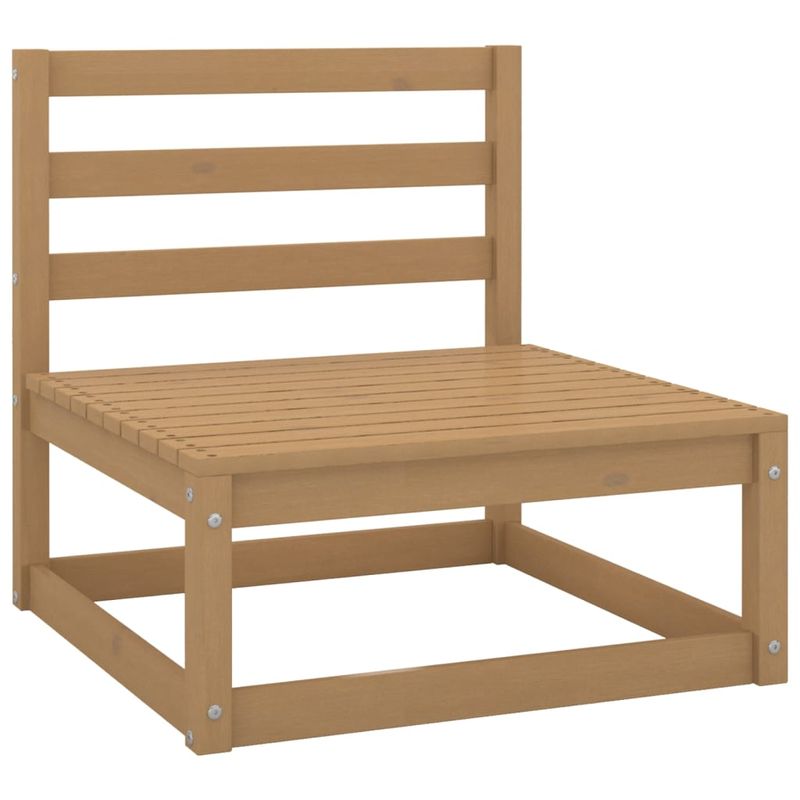 Casa si Gradina - Gradina si terasa - Mobilier exterior - Seturi mobila gradina - Set mobilier de gradina, 8 piese, maro miere, lemn masiv pin - Infinity.ro