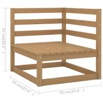 Casa si Gradina - Gradina si terasa - Mobilier exterior - Seturi mobila gradina - Set mobilier de gradina, 8 piese, maro miere, lemn masiv pin - Infinity.ro