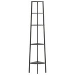 Casa si Gradina - Mobilier - Biblioteci si rafturi - Biblioteci - Raft de colt cu 5 niveluri, negru, 45,5x31,5x180 cm - Infinity.ro