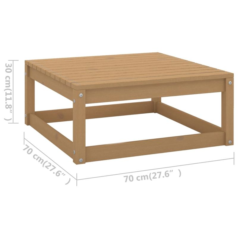 Casa si Gradina - Gradina si terasa - Mobilier exterior - Seturi mobila gradina - Set mobilier de gradina, 8 piese, maro miere, lemn masiv pin - Infinity.ro