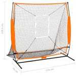 Sport si Outdoor - Sporturi de echipa - Alte sporturi de echipa - Baseball - Plasa de antrenament sport baseball, negru, 174x76x158,5 cm - Infinity.ro