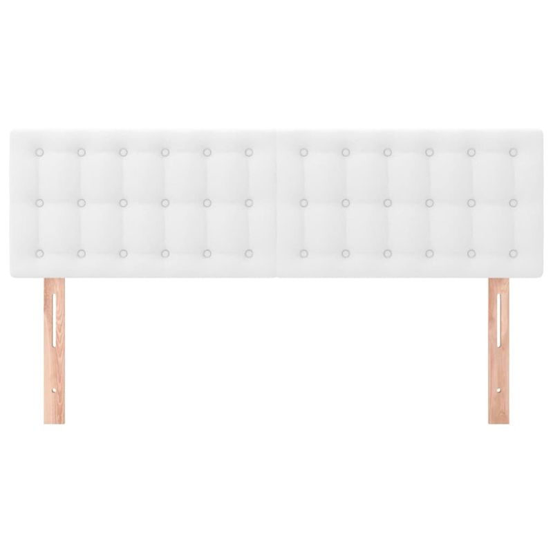 Casa si Gradina - Mobilier - Paturi si accesorii - Accesorii paturi - Tablii de pat, 2 buc., alb, 72x5x78/88 cm, piele ecologica - Infinity.ro