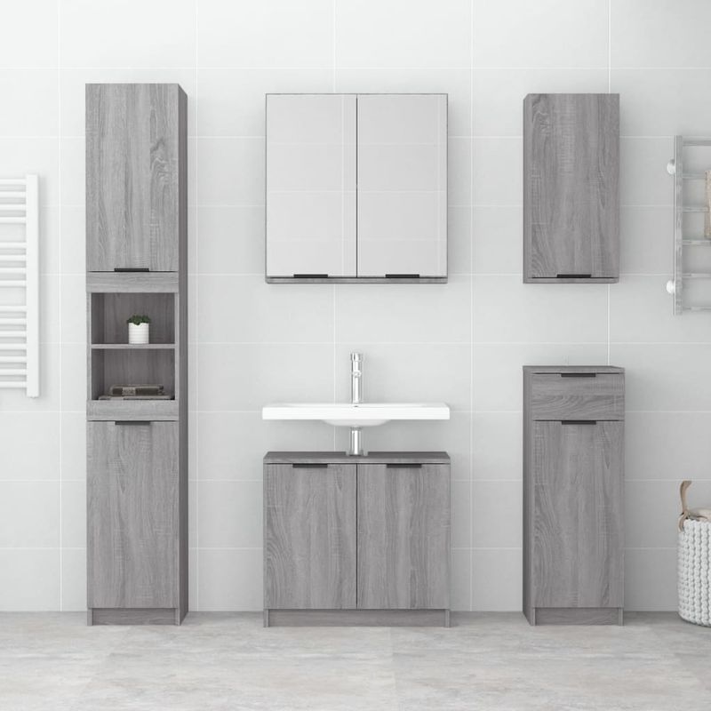 Casa si Gradina - Mobilier - Dulapuri si sifoniere - Dulapuri - Dulap de baie, sonoma gri, 64,5x33,5x59 cm, lemn prelucrat - Infinity.ro