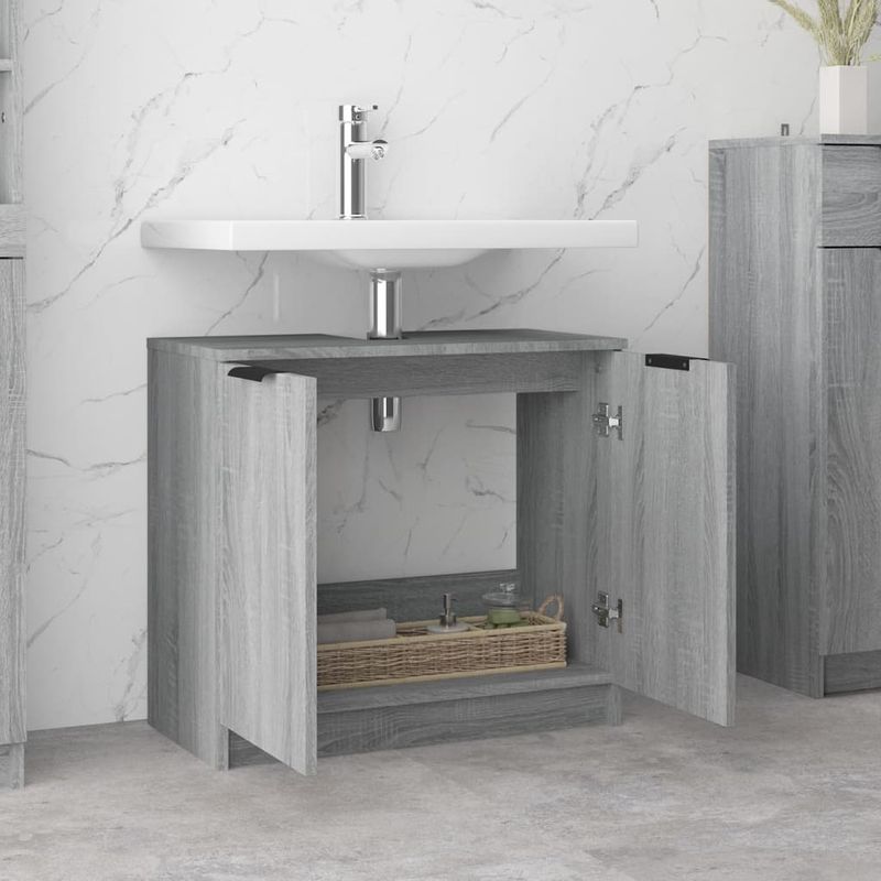 Casa si Gradina - Mobilier - Dulapuri si sifoniere - Dulapuri - Dulap de baie, sonoma gri, 64,5x33,5x59 cm, lemn prelucrat - Infinity.ro