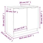 Casa si Gradina - Mobilier - Dulapuri si sifoniere - Dulapuri - Dulap de baie, sonoma gri, 64,5x33,5x59 cm, lemn prelucrat - Infinity.ro