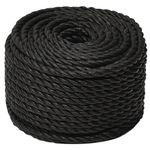 Casa si Gradina - Constructii - Feronerie si accesorii - Sfoara si lanturi - Franghie de lucru, negru, 14 mm, 25 m, polipropilena - Infinity.ro