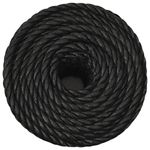 Casa si Gradina - Constructii - Feronerie si accesorii - Sfoara si lanturi - Franghie de lucru, negru, 14 mm, 25 m, polipropilena - Infinity.ro