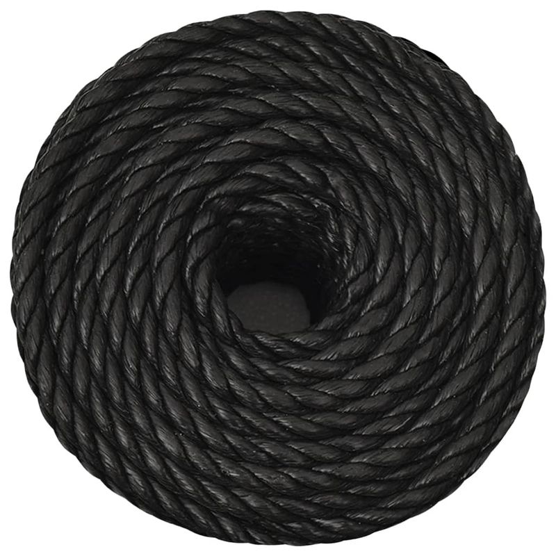 Casa si Gradina - Constructii - Feronerie si accesorii - Sfoara si lanturi - Franghie de lucru, negru, 14 mm, 25 m, polipropilena - Infinity.ro
