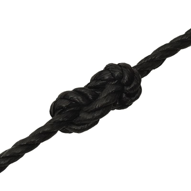 Casa si Gradina - Constructii - Feronerie si accesorii - Sfoara si lanturi - Franghie de lucru, negru, 14 mm, 25 m, polipropilena - Infinity.ro
