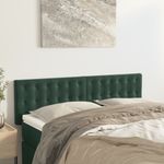 Casa si Gradina - Mobilier - Paturi si accesorii - Accesorii paturi - Tablii de pat, 2 buc., verde inchis, 72x5x78/88 cm, catifea - Infinity.ro