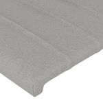Casa si Gradina - Mobilier - Paturi si accesorii - Accesorii paturi - Tablie de pat cu aripioare gri deschis 183x23x78/88 cm textil - Infinity.ro