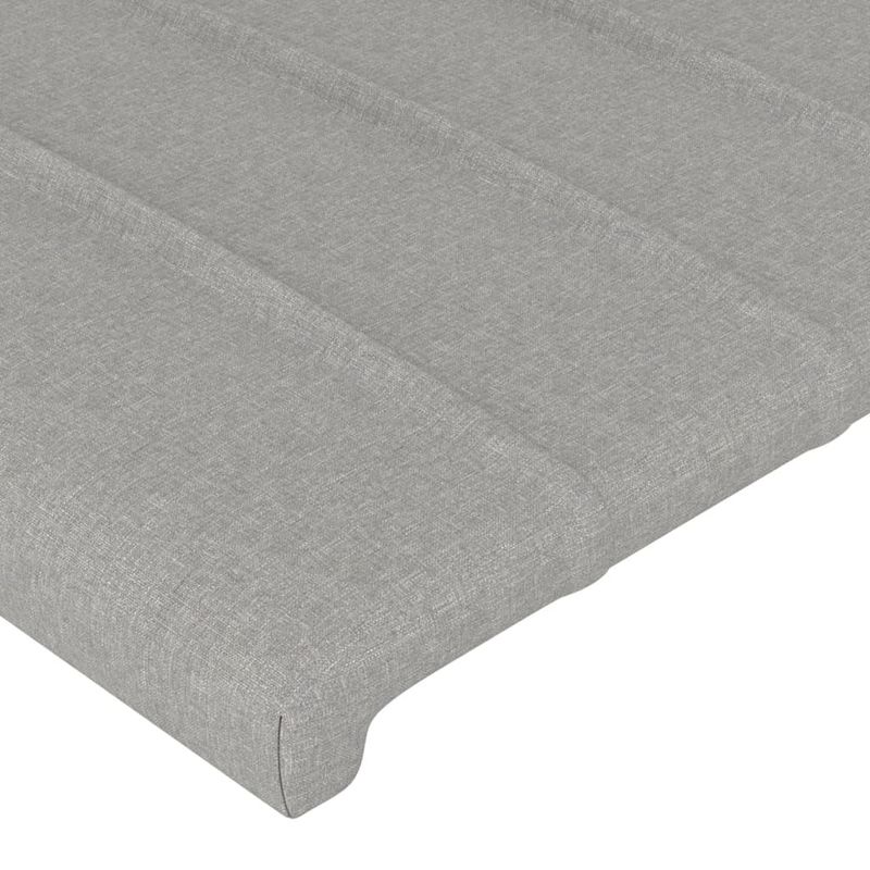 Casa si Gradina - Mobilier - Paturi si accesorii - Accesorii paturi - Tablie de pat cu aripioare gri deschis 183x23x78/88 cm textil - Infinity.ro