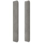 Casa si Gradina - Mobilier - Paturi si accesorii - Accesorii paturi - Tablie de pat cu aripioare gri deschis 83x16x118/128 cm catifea - Infinity.ro