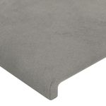 Casa si Gradina - Mobilier - Paturi si accesorii - Accesorii paturi - Tablie de pat cu aripioare gri deschis 83x16x118/128 cm catifea - Infinity.ro