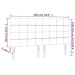 Casa si Gradina - Mobilier - Paturi si accesorii - Accesorii paturi - Tablie de pat cu LED, gri inchis, 180x5x118/128 cm, textil - Infinity.ro