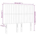 Casa si Gradina - Mobilier - Paturi si accesorii - Accesorii paturi - Tablie de pat cu LED, roz, 144x5x118/128 cm, catifea - Infinity.ro