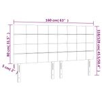 Casa si Gradina - Mobilier - Paturi si accesorii - Accesorii paturi - Tablie de pat cu LED, gri inchis, 160x5x118/128 cm, catifea - Infinity.ro