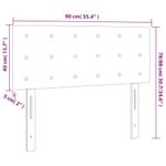 Casa si Gradina - Mobilier - Paturi si accesorii - Accesorii paturi - Tablie de pat cu LED, alb, 90x5x78/88 cm, piele ecologica - Infinity.ro