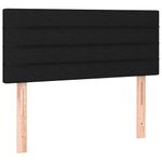 Casa si Gradina - Mobilier - Paturi si accesorii - Accesorii paturi - Tablie de pat cu LED, negru, 80x5x78/88 cm, textil - Infinity.ro