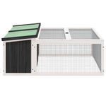 Petshop - Accesorii petshop - Culcusuri si custi - Custi interior si exterior - Cusca pentru iepuri, gri, 117,5x97x47,5 cm, lemn masiv de pin - Infinity.ro