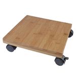 Casa si Gradina - Gradinarit si plante - Plante si ghivece - Ghivece si suporturi - Nature Carucior pentru plante, maro, 30x30 cm, BPC, patrat - Infinity.ro