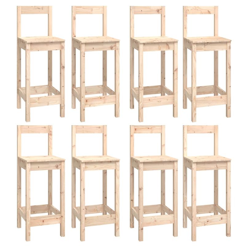 Casa si Gradina - Mobilier - Seturi de mobilier - Seturi bucatarie - Set mobilier de bar, 9 piese, lemn masiv de pin - Infinity.ro