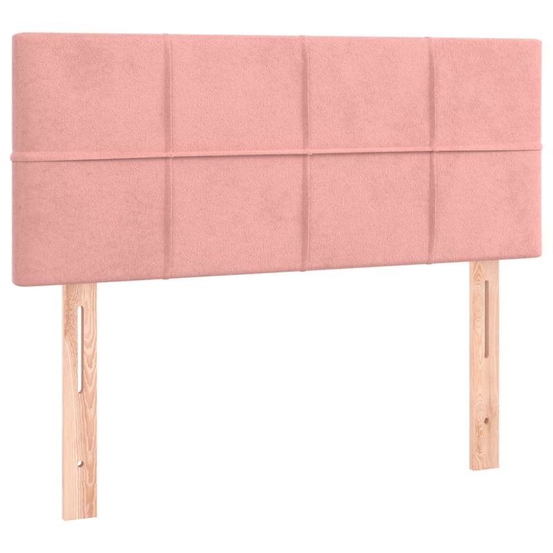 Casa si Gradina - Mobilier - Paturi si accesorii - Accesorii paturi - Tablie de pat cu LED, roz, 90x5x78/88 cm, catifea - Infinity.ro