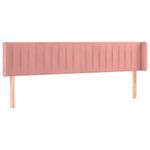 Casa si Gradina - Mobilier - Paturi si accesorii - Accesorii paturi - Tablie de pat cu LED, roz, 163x16x78/88 cm, catifea - Infinity.ro