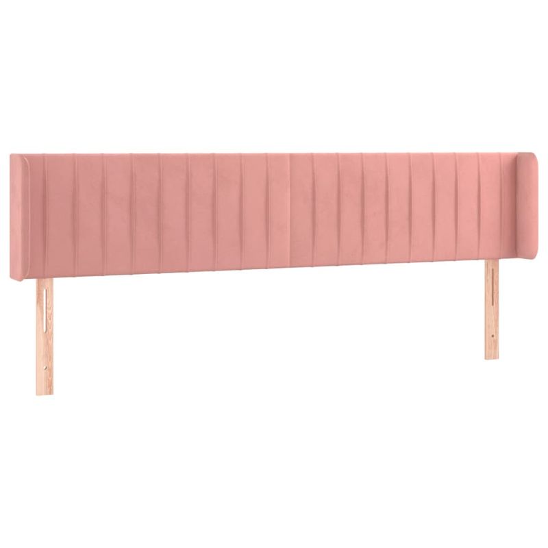 Casa si Gradina - Mobilier - Paturi si accesorii - Accesorii paturi - Tablie de pat cu LED, roz, 163x16x78/88 cm, catifea - Infinity.ro