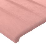 Casa si Gradina - Mobilier - Paturi si accesorii - Accesorii paturi - Tablie de pat cu LED, roz, 163x16x78/88 cm, catifea - Infinity.ro