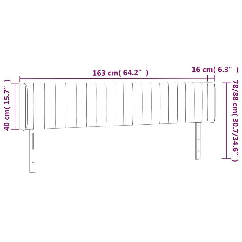 Casa si Gradina - Mobilier - Paturi si accesorii - Accesorii paturi - Tablie de pat cu LED, roz, 163x16x78/88 cm, catifea - Infinity.ro