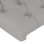Casa si Gradina - Mobilier - Paturi si accesorii - Accesorii paturi - Tablie de pat cu LED, gri deschis, 180x7x118/128 cm, textil - Infinity.ro