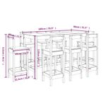 Casa si Gradina - Mobilier - Seturi de mobilier - Seturi bucatarie - Set mobilier de bar, 9 piese, lemn masiv de pin - Infinity.ro