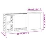 Casa si Gradina - Mobilier - Mobilier baie - Comode baie - Dulap cu oglinda, 80x17x34 cm, lemn masiv de nuc - Infinity.ro