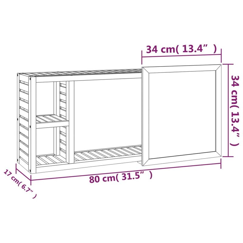 Casa si Gradina - Mobilier - Mobilier baie - Comode baie - Dulap cu oglinda, 80x17x34 cm, lemn masiv de nuc - Infinity.ro
