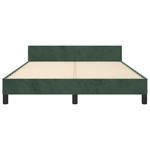 Casa si Gradina - Mobilier - Paturi si accesorii - Paturi - Cadru de pat cu tablie, verde inchis, 140x190 cm, catifea - Infinity.ro