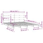 Casa si Gradina - Mobilier - Paturi si accesorii - Paturi - Cadru de pat Super King 6FT, 180x200 cm, lemn masiv de pin - Infinity.ro