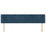 Casa si Gradina - Mobilier - Paturi si accesorii - Accesorii paturi - Tablie pat cu aripioare albastru inchis 163x16x78/88 cm catifea - Infinity.ro