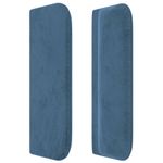 Casa si Gradina - Mobilier - Paturi si accesorii - Accesorii paturi - Tablie pat cu aripioare albastru inchis 163x16x78/88 cm catifea - Infinity.ro