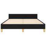 Casa si Gradina - Mobilier - Paturi si accesorii - Paturi - Cadru de pat cu tablie, negru, 140x200 cm, textil - Infinity.ro