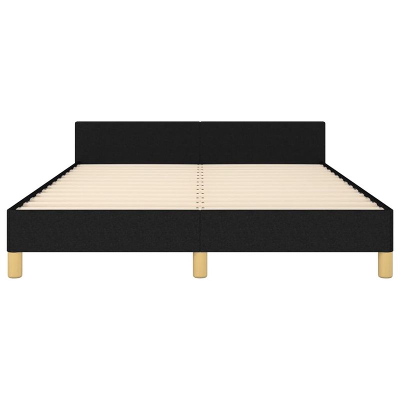Casa si Gradina - Mobilier - Paturi si accesorii - Paturi - Cadru de pat cu tablie, negru, 140x200 cm, textil - Infinity.ro