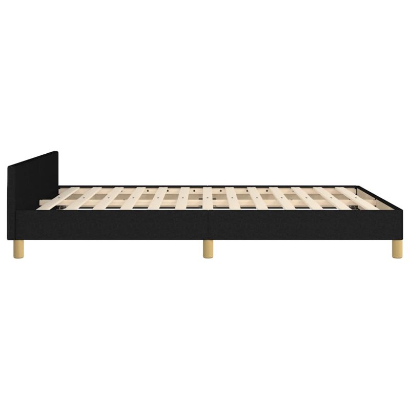 Casa si Gradina - Mobilier - Paturi si accesorii - Paturi - Cadru de pat cu tablie, negru, 140x200 cm, textil - Infinity.ro