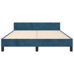 Casa si Gradina - Mobilier - Paturi si accesorii - Paturi - Cadru de pat cu tablie, albastru inchis, 140x200 cm, catifea - Infinity.ro