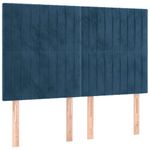 Casa si Gradina - Mobilier - Paturi si accesorii - Paturi - Cadru de pat cu tablie, albastru inchis, 140x200 cm, catifea - Infinity.ro