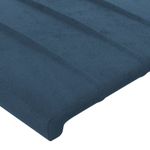 Casa si Gradina - Mobilier - Paturi si accesorii - Paturi - Cadru de pat cu tablie, albastru inchis, 140x200 cm, catifea - Infinity.ro