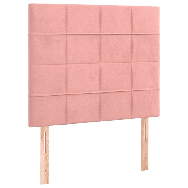 Casa si Gradina - Mobilier - Paturi si accesorii - Paturi - Pat box spring cu saltea, roz, 80x200 cm, catifea - Infinity.ro