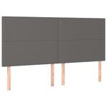 Casa si Gradina - Mobilier - Paturi si accesorii - Paturi - Pat cu arcuri, saltea si LED, gri, 180x200 cm, piele ecologica - Infinity.ro