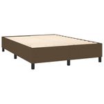 Casa si Gradina - Mobilier - Paturi si accesorii - Paturi - Pat box spring cu saltea, maro inchis, 140x200 cm, textil - Infinity.ro