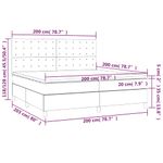 Casa si Gradina - Mobilier - Paturi si accesorii - Paturi - Pat box spring cu saltea, negru, 200x200 cm, textil - Infinity.ro
