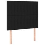 Casa si Gradina - Mobilier - Paturi si accesorii - Paturi - Pat cu arcuri, saltea si LED, negru, 90x200 cm, textil - Infinity.ro